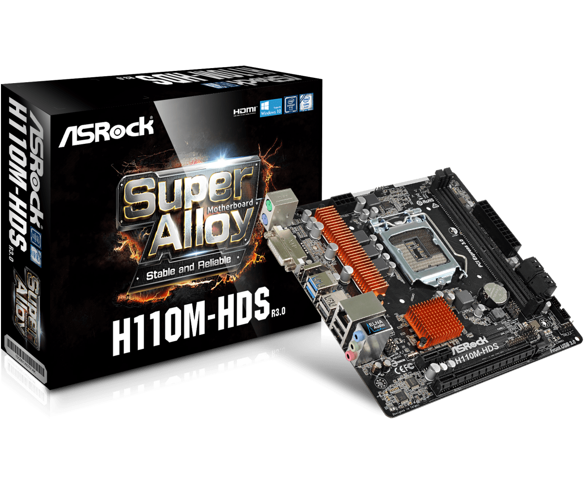 Asrock h110m hds подключение